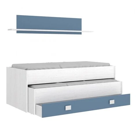 LETTO COMPATTO CON SCAFFALE SEAL - Artic /Acquamarina 4 LETTO COMPATTO CON SCAFFALE SEAL - Artic /Acquamarina - immagine 4