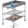 DYHF Tavolo Per La Cura Del Bambino Pieghevole Tavolo Per La Cura Dei Pannolini Per Bambini 74x48x90cm Grigio