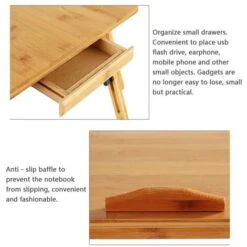 None Tavolino Servitore Con 1 Cassetto Regolabile In Altezza Porta PC Pieghevole In Bambù Multifunzione 6 None Tavolino Servitore Con 1 Cassetto Regolabile In Altezza Porta PC Pieghevole In Bambù Multifunzione -Armonia Casa 81946941 3