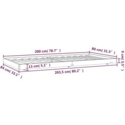 Giroletto 80x200 Cm In Legno Massello Di Pino VidaXL 7 Giroletto 80x200 Cm In Legno Massello Di Pino VidaXL -Armonia Casa 81981988 3