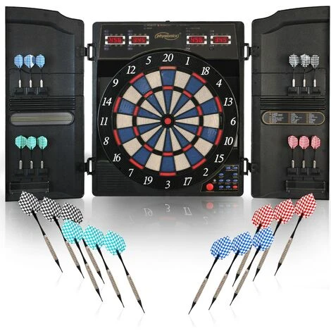 Bersaglio Elettronico Con 12 Freccette - 27 Giochi E 159 Variazioni, 100 Punte Di Ricambio, 1-16 Giocatori, Display LED Con Port 2 Bersaglio Elettronico Con 12 Freccette - 27 Giochi E 159 Variazioni, 100 Punte Di Ricambio, 1-16 Giocatori, Display LED Con Port - immagine 2