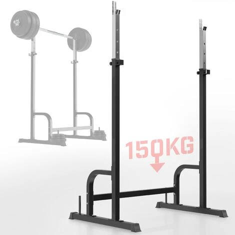 Supporto Per Bilanciere - Altezza Regolabile 106-142 Cm, Carico Massimo 150 Kg, In Acciaio - Rack Squat, Porta Bilancieri E Disc 1 Supporto Per Bilanciere - Altezza Regolabile 106-142 Cm, Carico Massimo 150 Kg, In Acciaio - Rack Squat, Porta Bilancieri E Disc