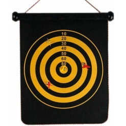Bersaglio Tiro A Segno Magnetico Con 6 Freccette Calamitate Dardi Gioco Frecce Telo Doppia Faccia 31x35,5 Cm -Armonia Casa 82217800 3