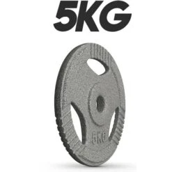 Disco Da Palestra - In Ghisa, 1 X 5 Kg, Foro Ø 30 Mm, Per Manubri E Bilancieri - Piastre Pesi, Peso In Ghisa, Fitness, Allenamen