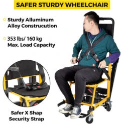 Sedia A Rotelle Sollevamento Della Scala Elettrico 120W Staccabile Pieghevole -Armonia Casa 82818445 3