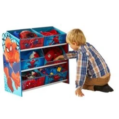 Scaffale Multicontenitore Portagiochi Spiderman Rosso E Blu 7 Scaffale Multicontenitore Portagiochi Spiderman Rosso E Blu -Armonia Casa 83560563 3