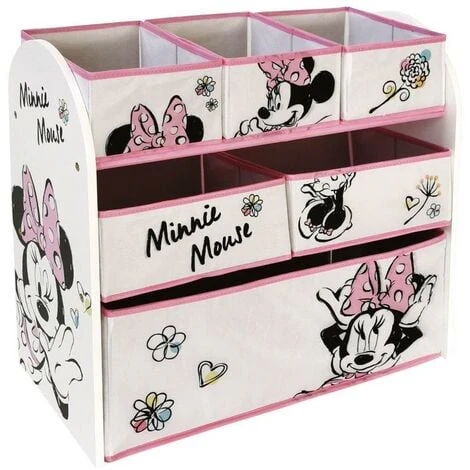 Scaffale Multicontenitore Portagiochi Minnie Natural 1 Scaffale Multicontenitore Portagiochi Minnie Natural