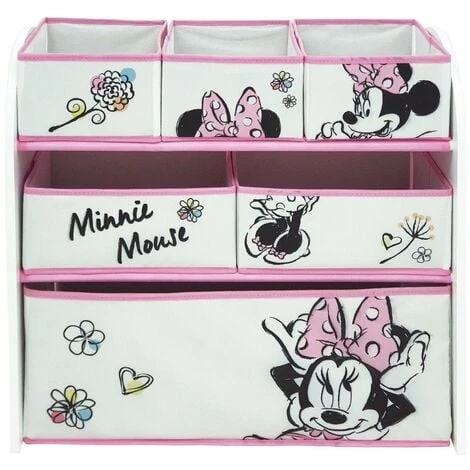 Scaffale Multicontenitore Portagiochi Minnie Natural 2 Scaffale Multicontenitore Portagiochi Minnie Natural - immagine 2