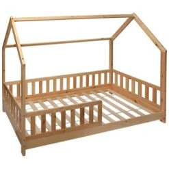 Letto A Capanna Per Bambini Bosco 90 X 190 - Legno Di Pino - Atmosphera Créateur D'intérieur