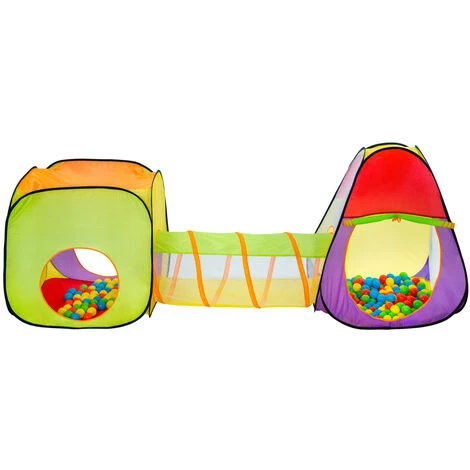 Tenda Gioco Per Bambini A Piramide Con Tunnel, 200 Sfere E Borsa - Giocattoli, Giochi Palline, Casetta Per Bambini 2 Tenda Gioco Per Bambini A Piramide Con Tunnel, 200 Sfere E Borsa - Giocattoli, Giochi Palline, Casetta Per Bambini - immagine 2