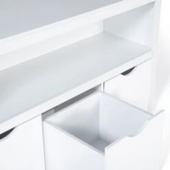 Libreria Per Bambini MANA In Legno Bianco Con 3 Cassetti Cubici Su Rotelle -Armonia Casa 85683975 5