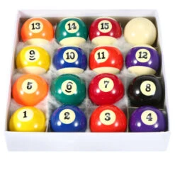 Palla Da Biliardo Per Adulti Da 52,5 Mm Set Di Palline Da Biliardo Standard Americano A Grandezza Naturale Set Di 16 Palline Da Biliardo In Resina Sintetica Durevole (M)