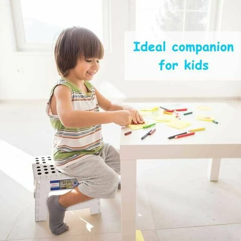 Sgabello Pieghevole E Portatile Per Bambini Adulti Piccolo Sgabello Pieghevole In Plastica Antiscivolo Per Cucina Bagno Giardino Camera Da Letto 22 Cm Bianco 4 Sgabello Pieghevole E Portatile Per Bambini Adulti Piccolo Sgabello Pieghevole In Plastica Antiscivolo Per Cucina Bagno Giardino Camera Da Letto 22 Cm Bianco - immagine 4