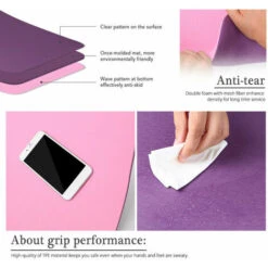 Tappetino Yoga Antiscivolo GTA, 72X24 Pollici, Blu -Armonia Casa 86185486 3