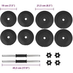 Set Di Manubri 14 Pz 20 Kg VidaXL -Armonia Casa 8628584 3