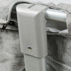 Culla Da Viaggio Culla Per Bambini Con Materasso Morbido, Con Rotelle Con Zanzariera, Regolazioni In Altezza, 93 57 71-88 Cm - Grigio -Armonia Casa 86473278 2