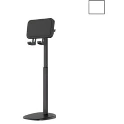 Supporto Smartphone Cellulare Tablet Da Tavolo Regolabile Con Portacuffie QZJ201