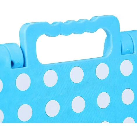 Relaxdays Sgabello Pieghevole, Sgabellino Antiscivolo Con Un Gradino E Manico, Fino A 120 Kg, 32,5 X 37 X 30 Cm, Blu, 100% Plastica 4 Relaxdays Sgabello Pieghevole, Sgabellino Antiscivolo Con Un Gradino E Manico, Fino A 120 Kg, 32,5 X 37 X 30 Cm, Blu, 100% Plastica - immagine 4
