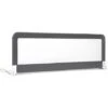 DREAMADE Sponda Letto Per Bambini 100/120/150cm, Barriera Di Sicurezza, Traspirante E Pieghevole, Sbarra Letto Per Dormire In Sicurezza (100 X 41 X 42 Cm, Grigio)