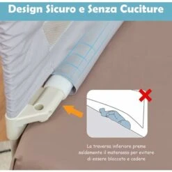 DREAMADE Sponda Letto Per Bambini, Barriera Protettiva Con Doppio Blocco Di Sicurezza Per Bambini, Altezza Regolabile A 24 Livelli, Lunghezza 145/174 Cm (174CM, Orso) -Armonia Casa 86878935 4