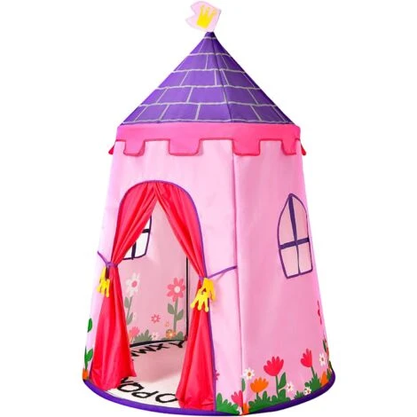 COSTWAY Tenda Da Gioco Per Bambini, Tenda Per Bambini Con Borsa Da Trasporto, Ideale Per Bambini 3 Anni+, 108x158 Cm (Rosa) 1 COSTWAY Tenda Da Gioco Per Bambini, Tenda Per Bambini Con Borsa Da Trasporto, Ideale Per Bambini 3 Anni+, 108x158 Cm (Rosa)