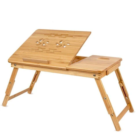 Tavolino Vassoio Da Letto Divano In Bambu' PC Tablet Pieghevole Legno Naturale 1 Tavolino Vassoio Da Letto Divano In Bambu' PC Tablet Pieghevole Legno Naturale