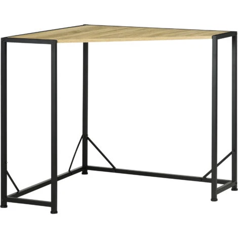 HOMCOM Scrivania Angolare Salvaspazio Per Camera E Ufficio In Legno E Metallo Stile Industriale, 80x80x75.5cm 1 HOMCOM Scrivania Angolare Salvaspazio Per Camera E Ufficio In Legno E Metallo Stile Industriale, 80x80x75.5cm