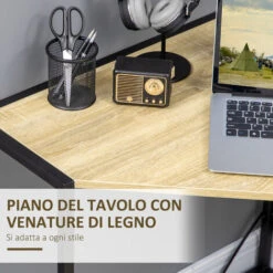 HOMCOM Scrivania Angolare Salvaspazio Per Camera E Ufficio In Legno E Metallo Stile Industriale, 80x80x75.5cm 9 HOMCOM Scrivania Angolare Salvaspazio Per Camera E Ufficio In Legno E Metallo Stile Industriale, 80x80x75.5cm -Armonia Casa 87945634 5