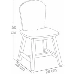 Sedia Per Bambini In Legno MDF Con Seduta E Schienale Ergonomico 28 X 28 X 50 Cm -Armonia Casa 88044231 4