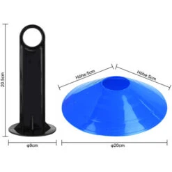 Coni Di Marcatura 50 Pezzi Set Di Coni Sportivi Coni Di Marcatura Incl. Supporto Per, Per L'allenamento Nel Calcio, Per La Coordinazione HENGMEI