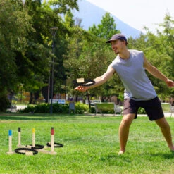 Gioco Del Lancio Degli, Anelli In Legno Giochi Da Giardino Per Bambini E Adulti Giochi All'aperto Con 5 Anelli Di Legno E Lancio Degli HENGMEI -Armonia Casa 88136451 4