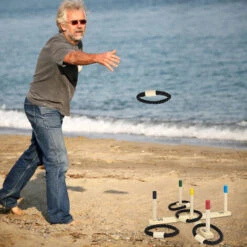 Gioco Del Lancio Degli, Anelli In Legno Giochi Da Giardino Per Bambini E Adulti Giochi All'aperto Con 5 Anelli Di Legno E Lancio Degli HENGMEI -Armonia Casa 88136451 5