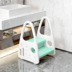 Sgabelli Per Bambini Sgabello Per Bambini, Con 2 Gradini, In Plastica, Per La Cameretta Dei Bambini, Cucina E Bagno, Verde HENGMEI -Armonia Casa 88136602 3