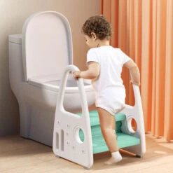 Sgabelli Per Bambini Sgabello Per Bambini, Con 2 Gradini, In Plastica, Per La Cameretta Dei Bambini, Cucina E Bagno, Verde HENGMEI -Armonia Casa 88136602 5