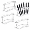 Set Di 4 Espositori Per Penne Portapenne In Plastica Espositori Per Penne Espositore Per Penne A 6 Scomparti Portapenne Per Sopracciglia Porta Pennelli Per Trucco Organizzatore Per Casa, Scuola E Uffi