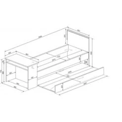 Letto Gamer Per Un Bambino Nero Grafite E Rosso Con Scrivania Nero E Rosso -Armonia Casa 88718965 5