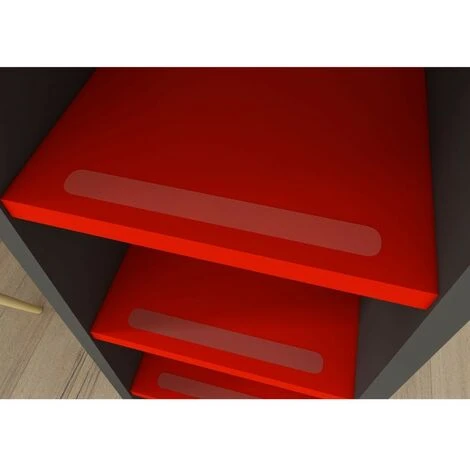 Letto A Soppalco Con Postazione Gamer Antracite Rosso 5000 5 Letto A Soppalco Con Postazione Gamer Antracite Rosso 5000 - immagine 5