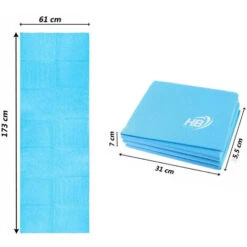 Tappetino Yoga Pieghevole 4mm Tappeto Antiscivolo 173x61 PVC Allenamento 94950 -Armonia Casa 88890778 4