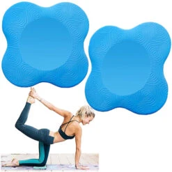 Cuscinetto Tappetino Yoga Antiscivolo Set 2pz Sostegno Morbido Ginocchio Gomito