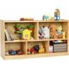 GOPLUS Libreria In Legno, Scaffale Multiuso Portaoggetti Per Giocattoli E Libri, Con 5 Cubi, Adatto Per Camera, Salotto, Stanza Dei Giochi E Scuola, 111,5 X 29,5 X 61 Cm