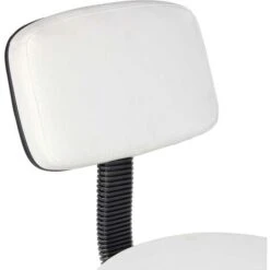 Sgabello Estetista Girevole Schienale Seduta In Ecopelle Salone Studio Bianco -Armonia Casa 8938070 2