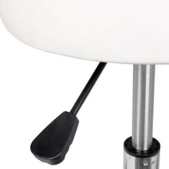 Sgabello Estetista Girevole Schienale Seduta In Ecopelle Salone Studio Bianco -Armonia Casa 8938070 3