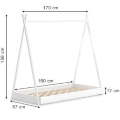 Lettino Per Bambini „Tipsy“ 160x80cm Bianco VitaliSpa -Armonia Casa 89967241 3