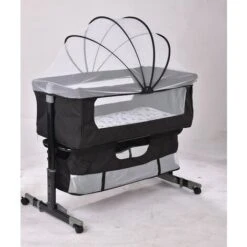 Culla Multifunzionale Regolabile In Altezza 925870-90cm Upgrade (Nero)