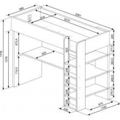 Letto A Soppalco Smith Per Un Bambino Rosa Antico E Bianco Opaco Con Scrivania Rosa Antico E Bianco 9 Letto A Soppalco Smith Per Un Bambino Rosa Antico E Bianco Opaco Con Scrivania Rosa Antico E Bianco -Armonia Casa 90400674 5