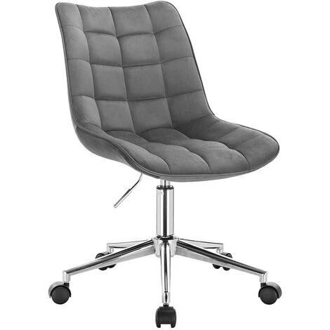 WOLTU Sedia Da Scrivania Per Ufficio Studio. Sgabello Girevole Altezza Regolabile Con Schienale In Velluto Grigio Scuro 1 WOLTU Sedia Da Scrivania Per Ufficio Studio. Sgabello Girevole Altezza Regolabile Con Schienale In Velluto Grigio Scuro