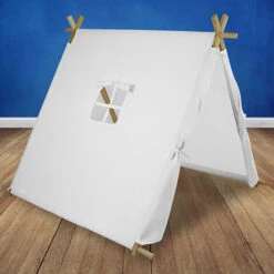 Tenda Per Bambini Da Gioco Per Interni O Esterni Struttura Legno Leggera Bianco -Armonia Casa 90520235 3