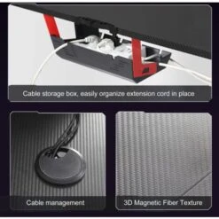 Scrivania Gaming PC 160cm Angolare Grande Scrivania Gamer Angolo Salvaspazio Tavolo Gaming Con LED RGB Per Studio Stanza Forma L 7 Scrivania Gaming PC 160cm Angolare Grande Scrivania Gamer Angolo Salvaspazio Tavolo Gaming Con LED RGB Per Studio Stanza Forma L -Armonia Casa 90874428 3