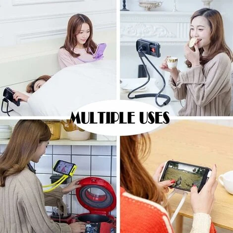 Supporto Universale Per Smartphone, Collo Appeso, Supporto Pigro Multifunzione A Rotazione Libera (rosa) 5 Supporto Universale Per Smartphone, Collo Appeso, Supporto Pigro Multifunzione A Rotazione Libera (rosa) - immagine 5