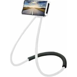 Supporto Universale Per Smartphone, Collo Sospeso, Supporto Pigro A Rotazione Libera Multifunzionale (bianco)